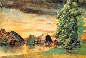 湖池の滝 Painting - ウィローミル アルブレヒト・デューラーの風景
